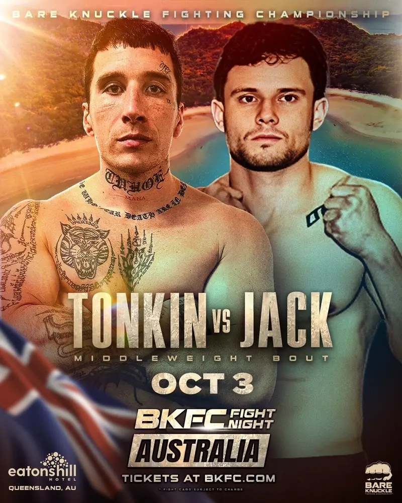 BKFC Tonkin vs Jack fight poster